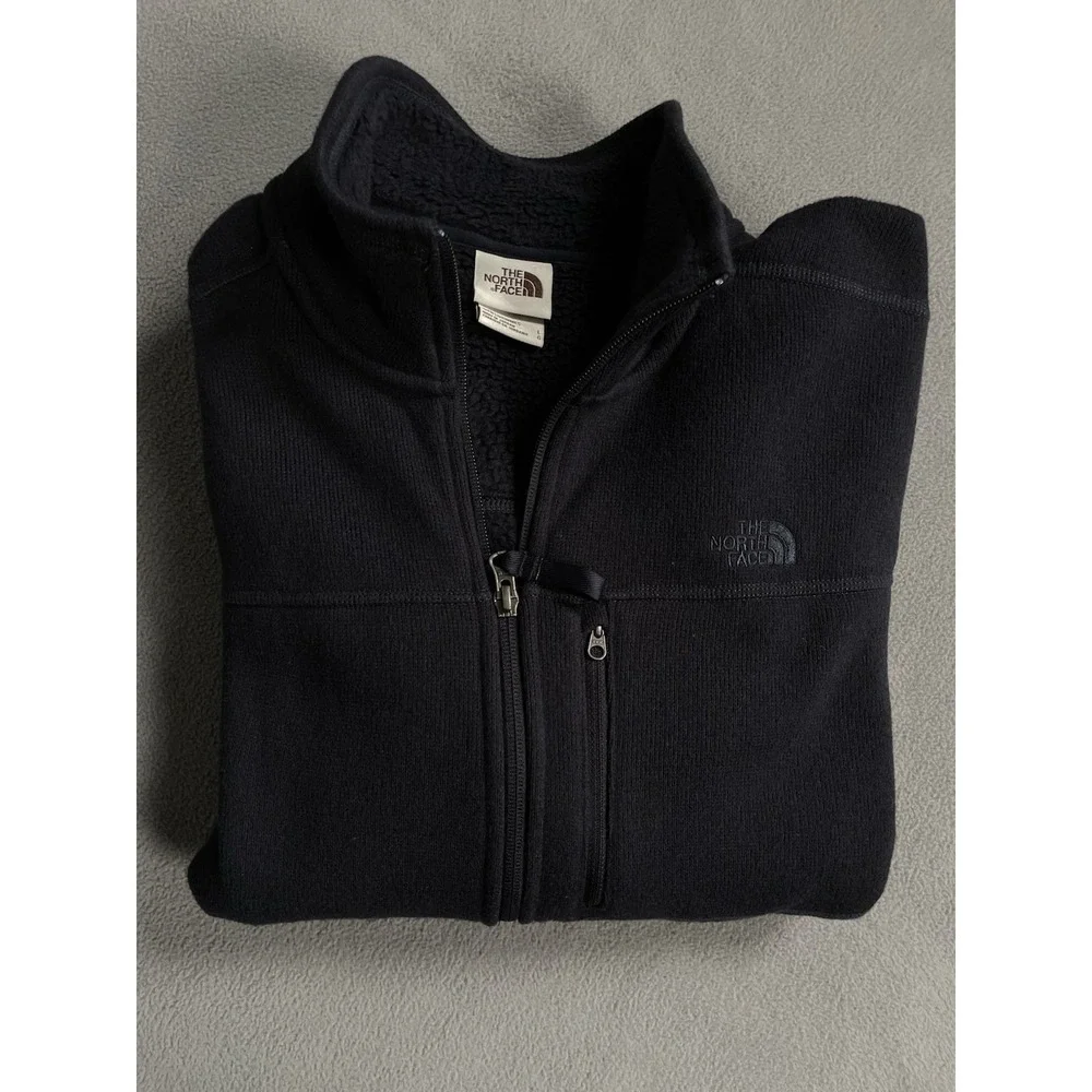 The North Face Fleece Large Gordon Lyons Full Zip Sweater Fleece Mens Black